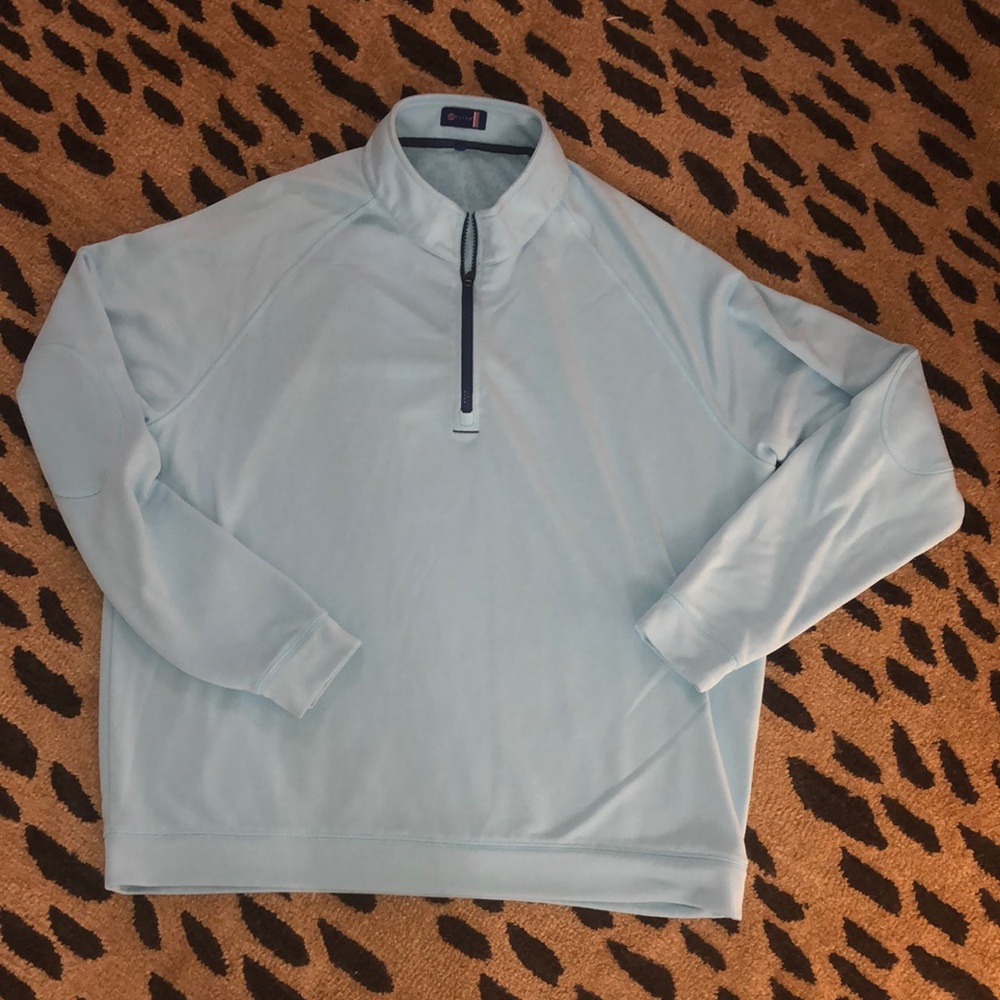 Light Blue Quarter-Zip Sweatshirt
